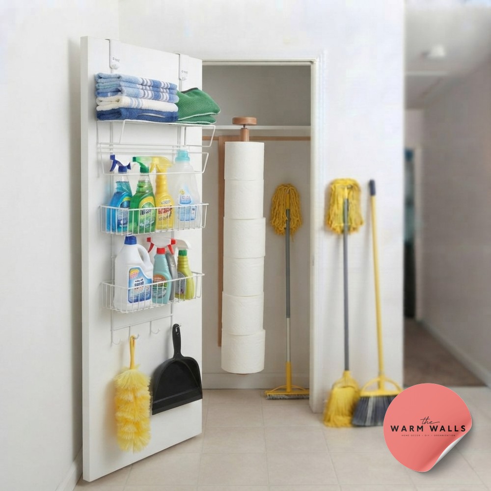 Hall Closet Organization Shelves - A Weekend Door Rack Fix